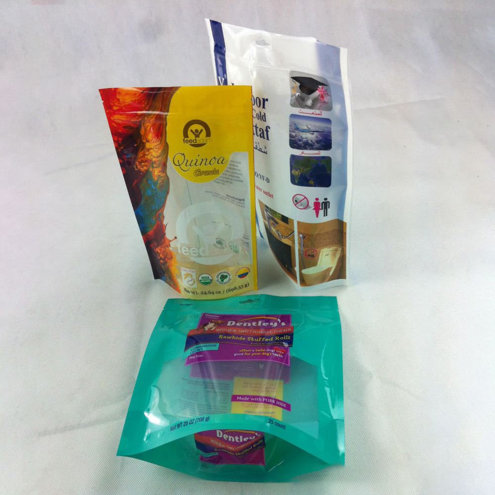 Qingdao Factory Composite Film PP PE HDPE Pet VMPET Three Side Sealing Aluminum Foil Pet Food Pouch