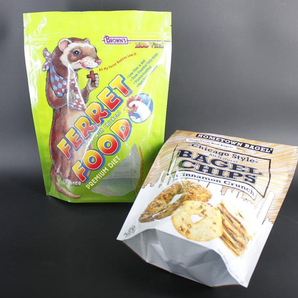 Qingdao Factory Composite Film PP PE HDPE Pet VMPET Three Side Sealing Aluminum Foil Pet Food Pouch