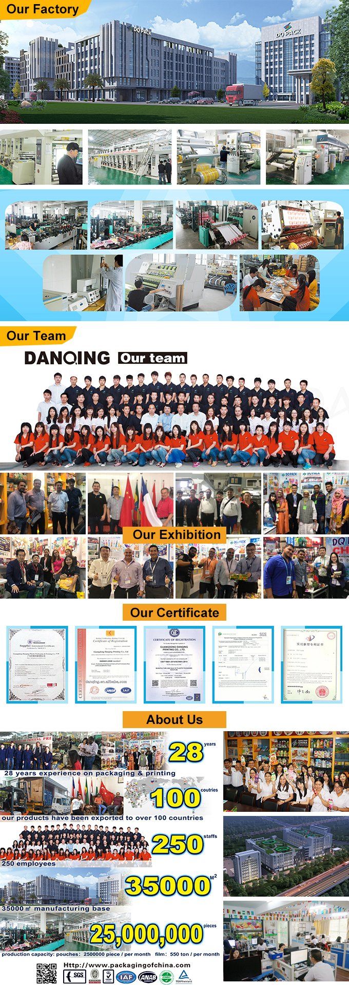 Shock Resistance Stand up Pouch with Spout Packaging Bag Customized Printing for Puree