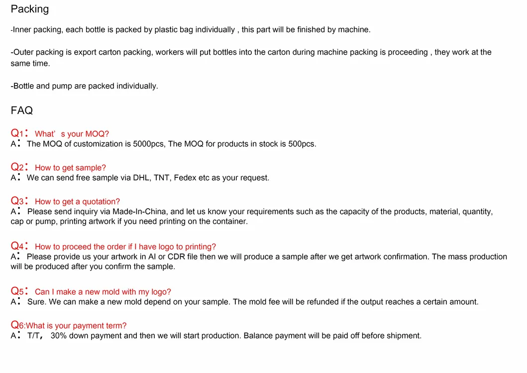 Square 170ml Pet Plastic Cosmetic Bottle with Sliver Lotion Pump