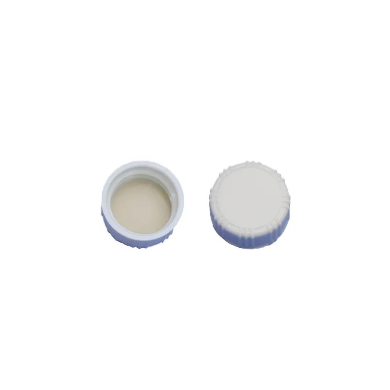 White Phenolic Cap 18-400 Screw Cap with PTFE-Faced Pulp Line Septa for Vials