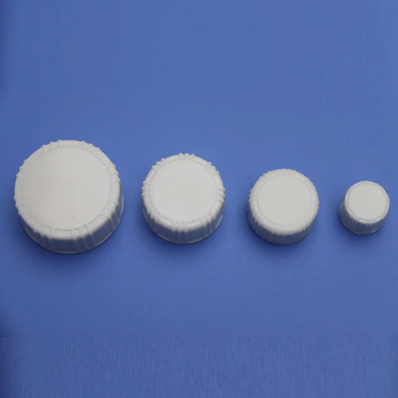 White Phenolic Cap 18-400 Screw Cap with PTFE-Faced Pulp Line Septa for Vials