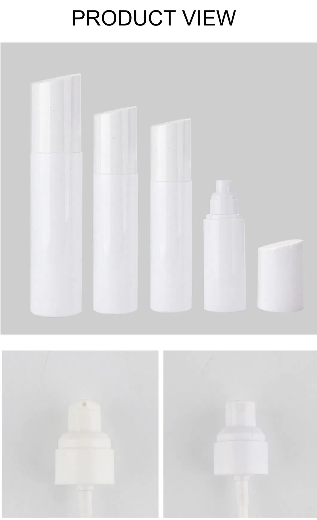 Wholesale 120ml/4 Oz Plastic Bottle, Plastic Pet Cylinder Lotion Bottle with White Treatment Pump & Overcap. Ready-Made/ Customized.