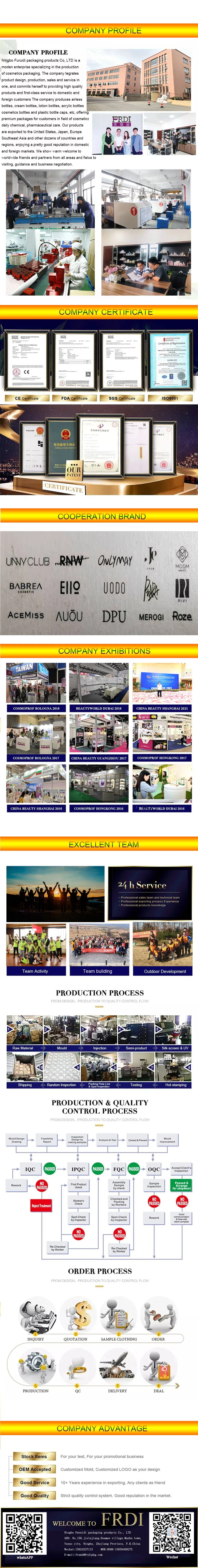 Wholesale 30ml 50ml 100ml Slik-Screen Printing Clear Serum Airless Bottle with Lotion Pump