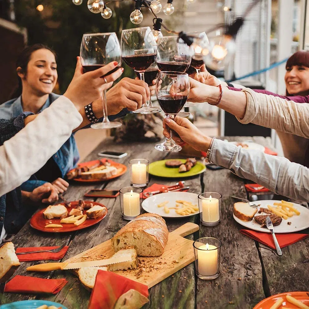 Wholesale 95ml 2.5oz 3oz Small Glass Transparent Tealights Candle Holder Jar Cup for Religion Wishing Wedding Decoration and Home Decoration