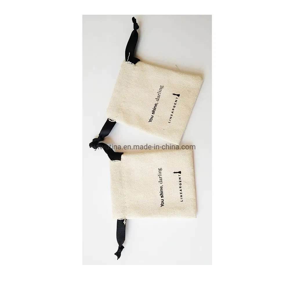 Wholesale Custom Nature Customized Size Eco-Friendly Cotton Canvas Drawstring Pouch Bag
