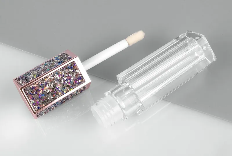 Wholesale Empty Lipgloss Tube Packaging Rose Gold Silver Cosmetic Containers Lip Gloss Containers Tube