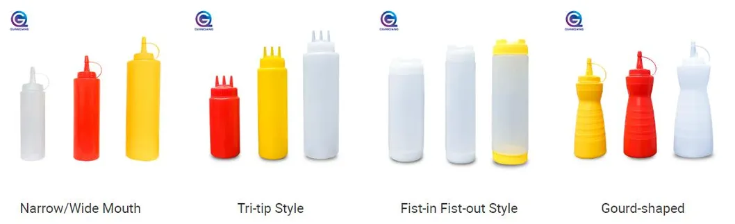 Wholesale Food Grade Ketchup Condiment Plastic Sauce Squeeze Bottle