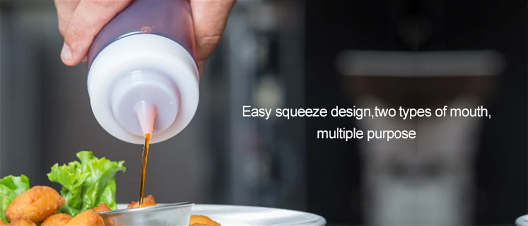 Wholesale Food Grade Ketchup Condiment Plastic Sauce Squeeze Bottle