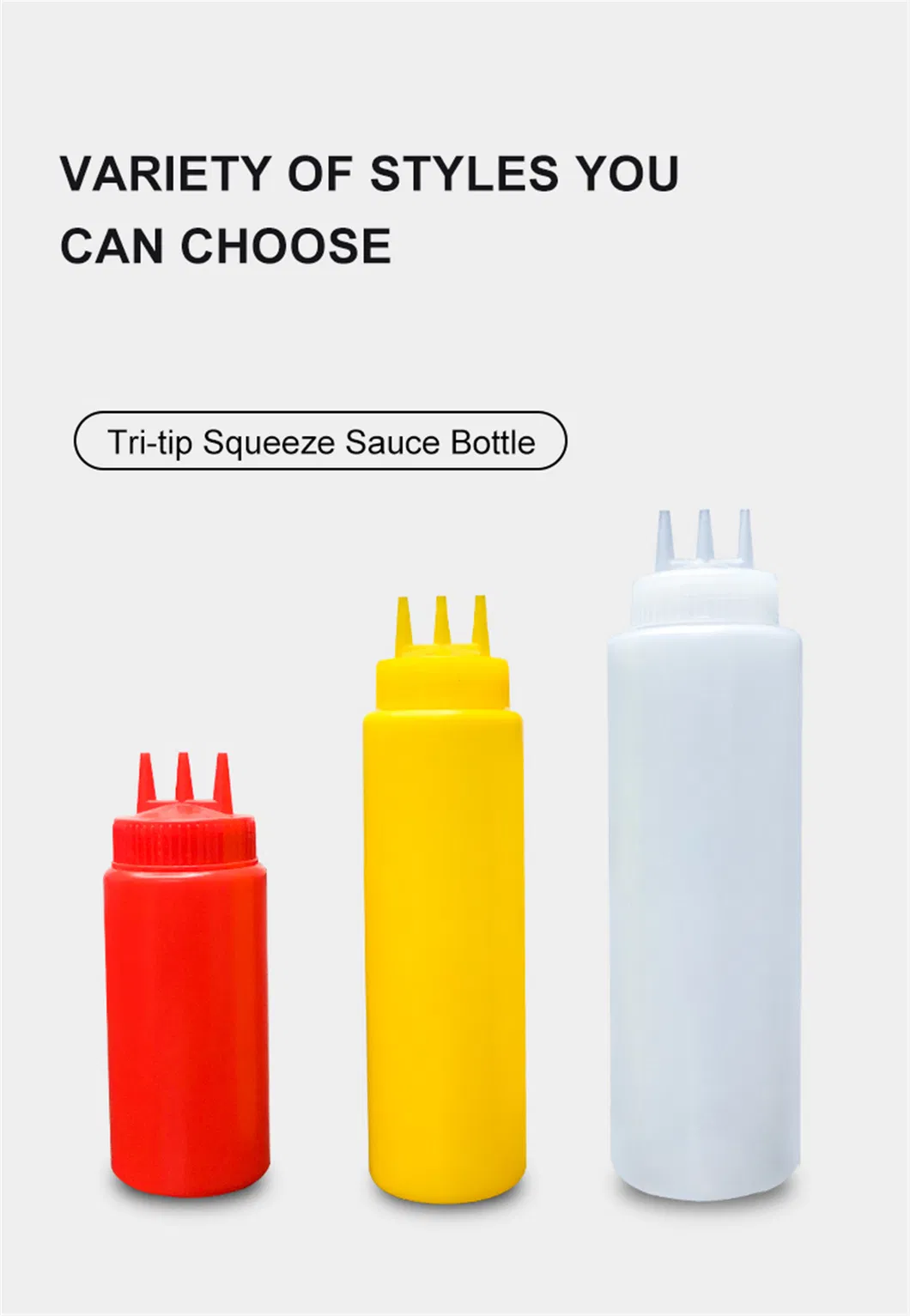 Wholesale Food Grade Ketchup Condiment Plastic Sauce Squeeze Bottle