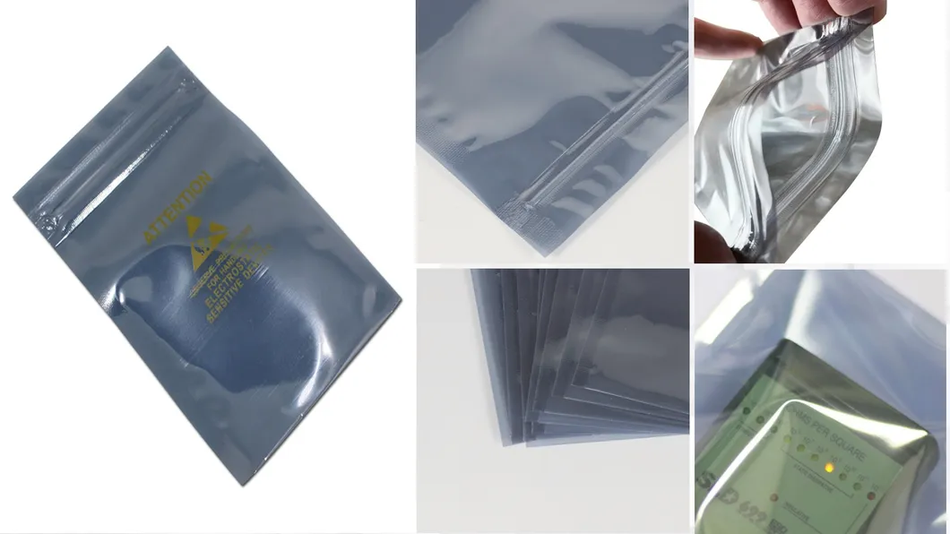 Zip-Lock ESD Shielding Bags Waterproof Anti-Static Shielding Bags Protecting Electronic Products (15*20cm)