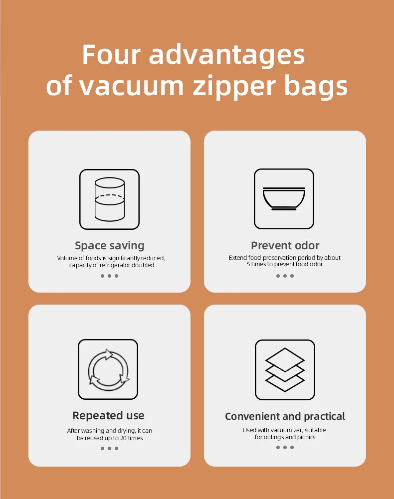 Zipper Food Vacuum Bag Used for Sous Vide