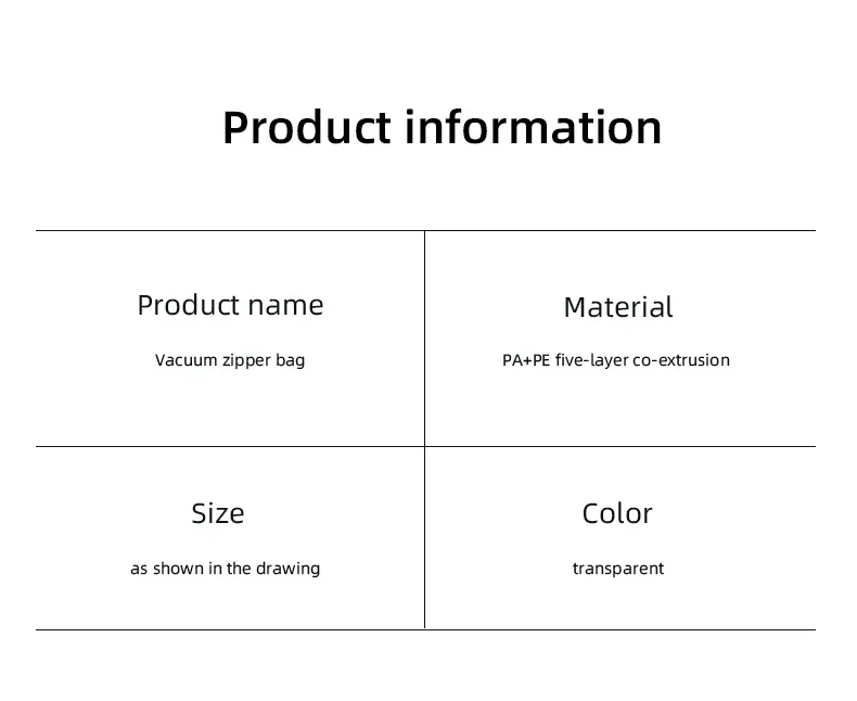 Zipper Food Vacuum Bag Used for Sous Vide