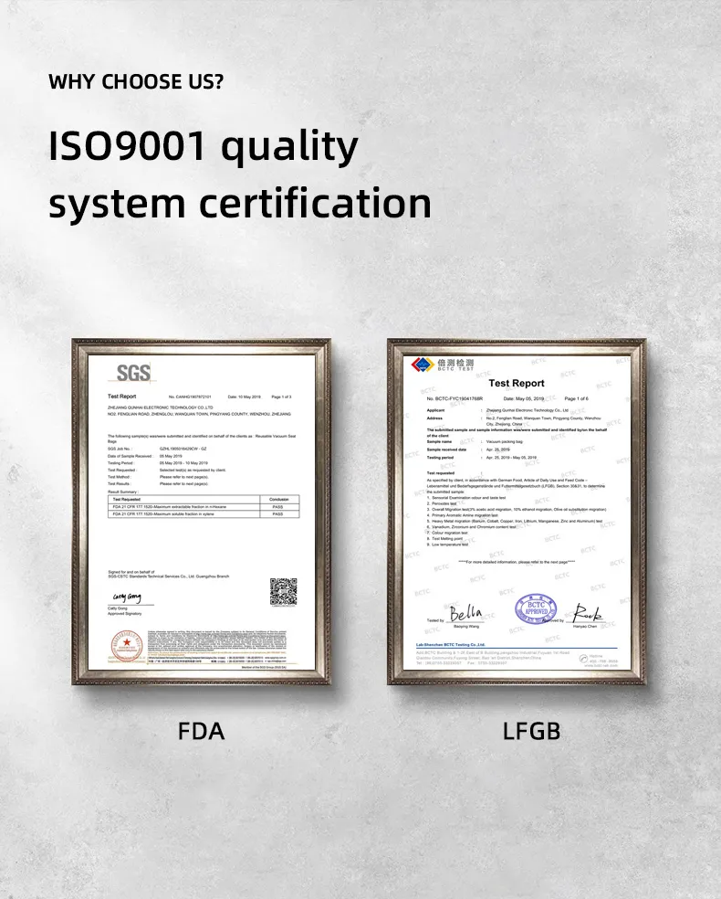 Zipper Food Vacuum Bag Used for Sous Vide